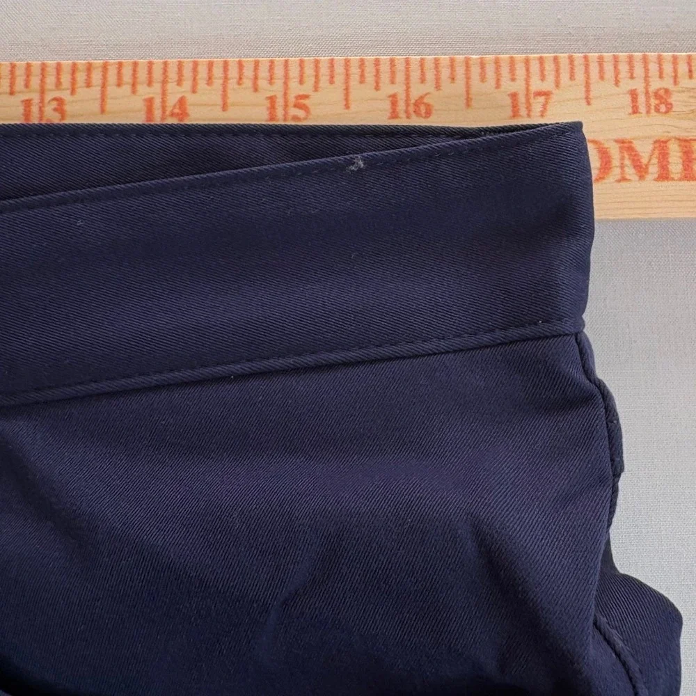 Peter Millar Mens 33x32 Navy Blue Golf Performance Pants Flat Front Casual Chino